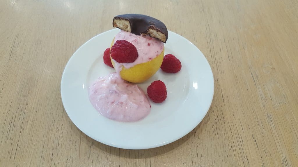 Citron mi-givré à la framboise